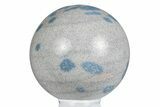 Blue Polka Dot Stone (Apatite & Cleavelandite) Sphere #283438-1